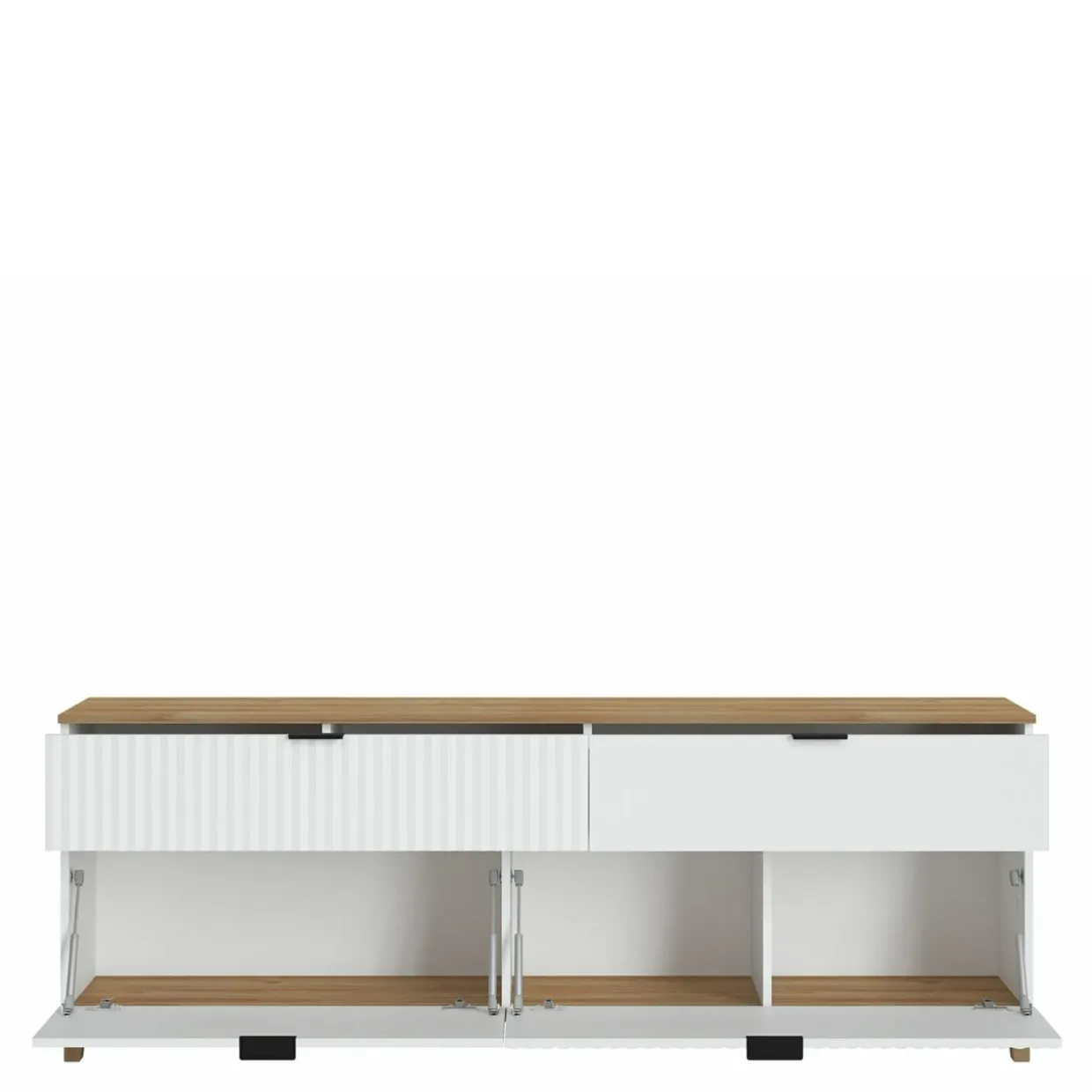 Szafka RTV z ryflowanym frontem PLISSEE 183,8 cm
