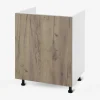 Szafka stojąca pod zlewozmywak BASIC PLUS BP/D60Z dark rockfort hickory