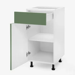 Szafka stojąca z szufladą BASIC PLUS BP/D40SR1 smoke green