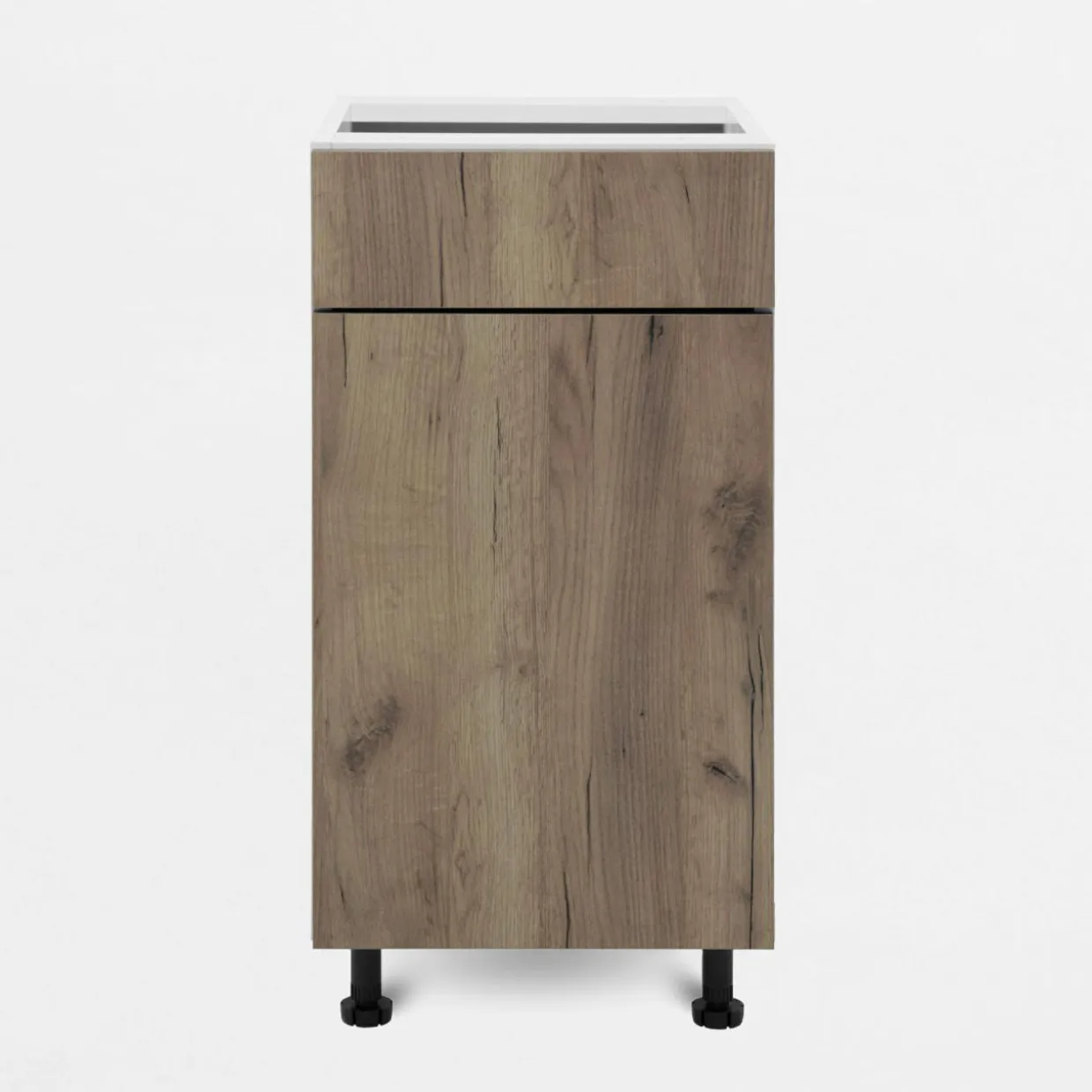 Szafka stojąca z szufladą BASIC PLUS BP/D40S1 dark rockfort hickory