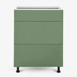 Szafka stojąca z szufladami BASIC PLUS BP/D60S3 smoke green
