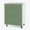 Szafka stojąca z szufladami BASIC PLUS BP/D60SR3 smoke green