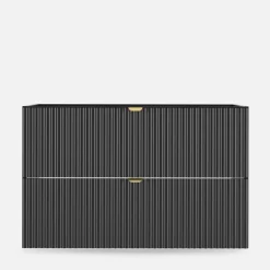 Szafka umywalkowa czarny mat BELT 80 cm
