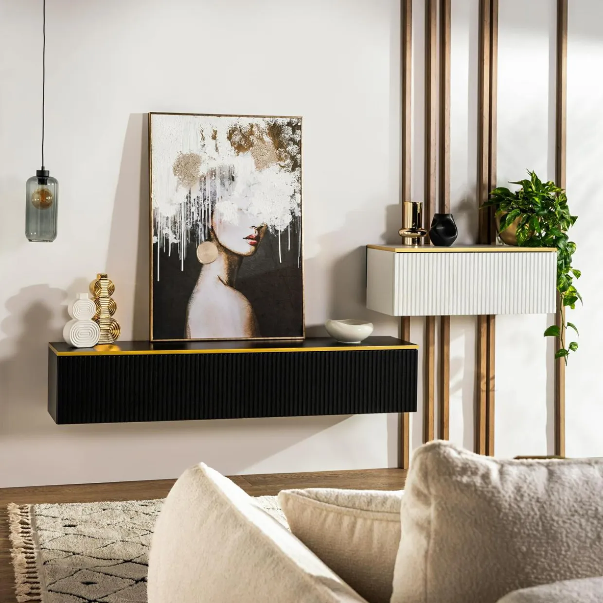 Szafka wisząca biała GOLD 80 cm