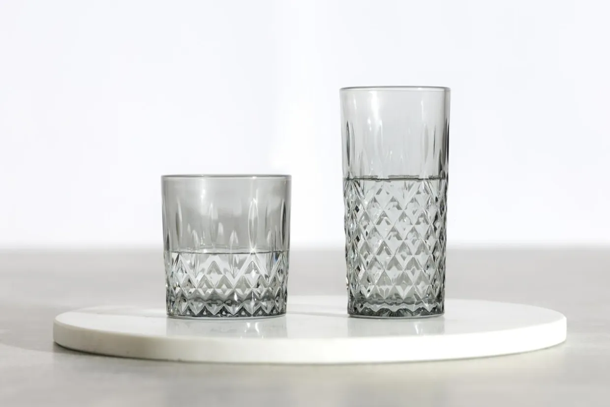Szklanka do zimnych napojów wysoka szara 300 ml