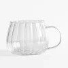 Szklanka ryflowana z uchem 350 ml