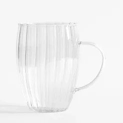 Szklanka ryflowana z uchem 500 ml