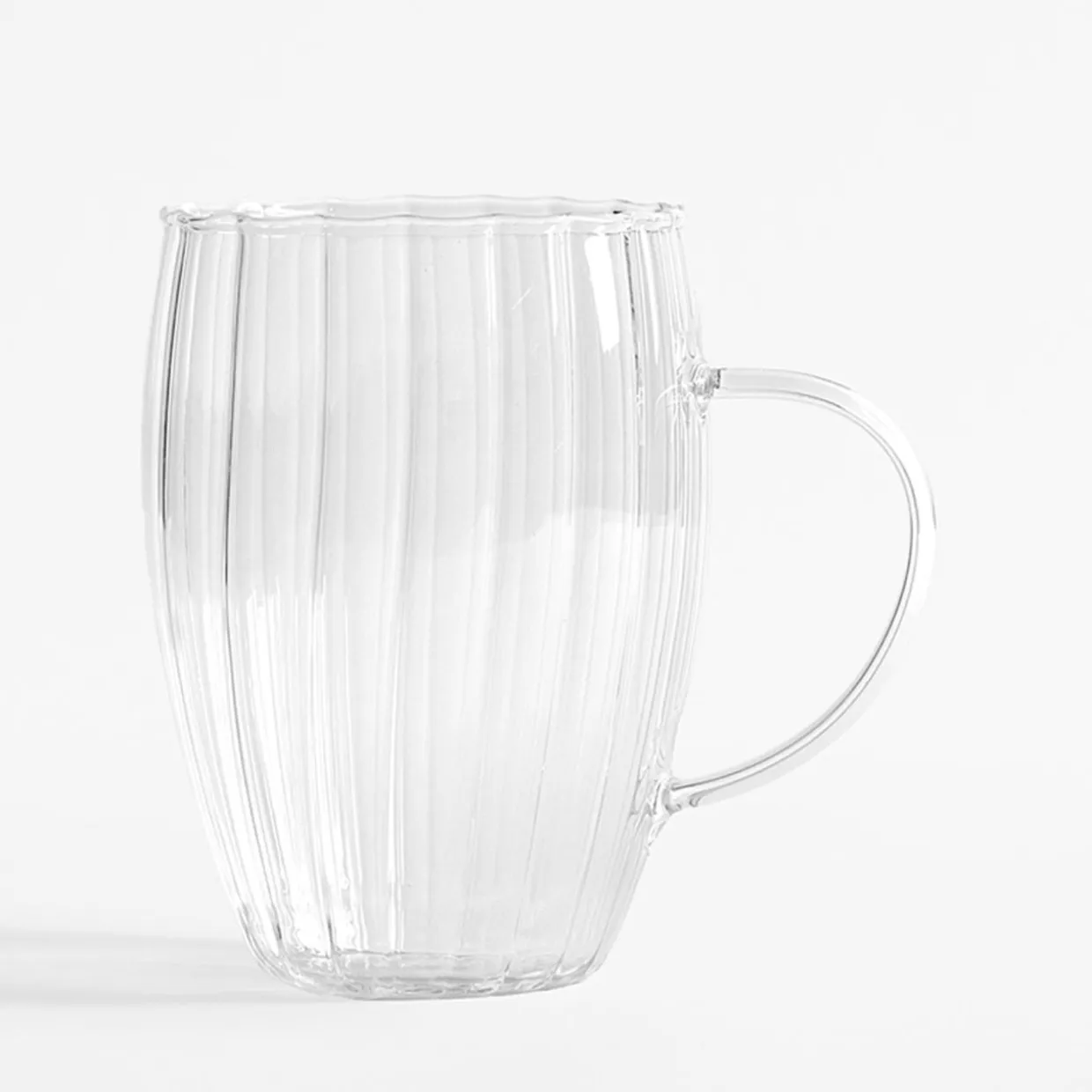 Szklanka ryflowana z uchem 500 ml