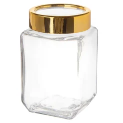 Szklany pojemnik do żywności ze złotą pokrywką 700 ml