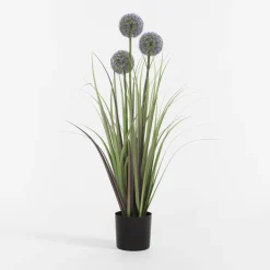 Sztuczna trawa w doniczce zielono-fioletowa 80 cm