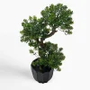 Sztuczne drzewko bonsai w czarnej doniczce 32 cm