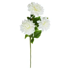 Sztuczny kwiat dalia biała 66 cm