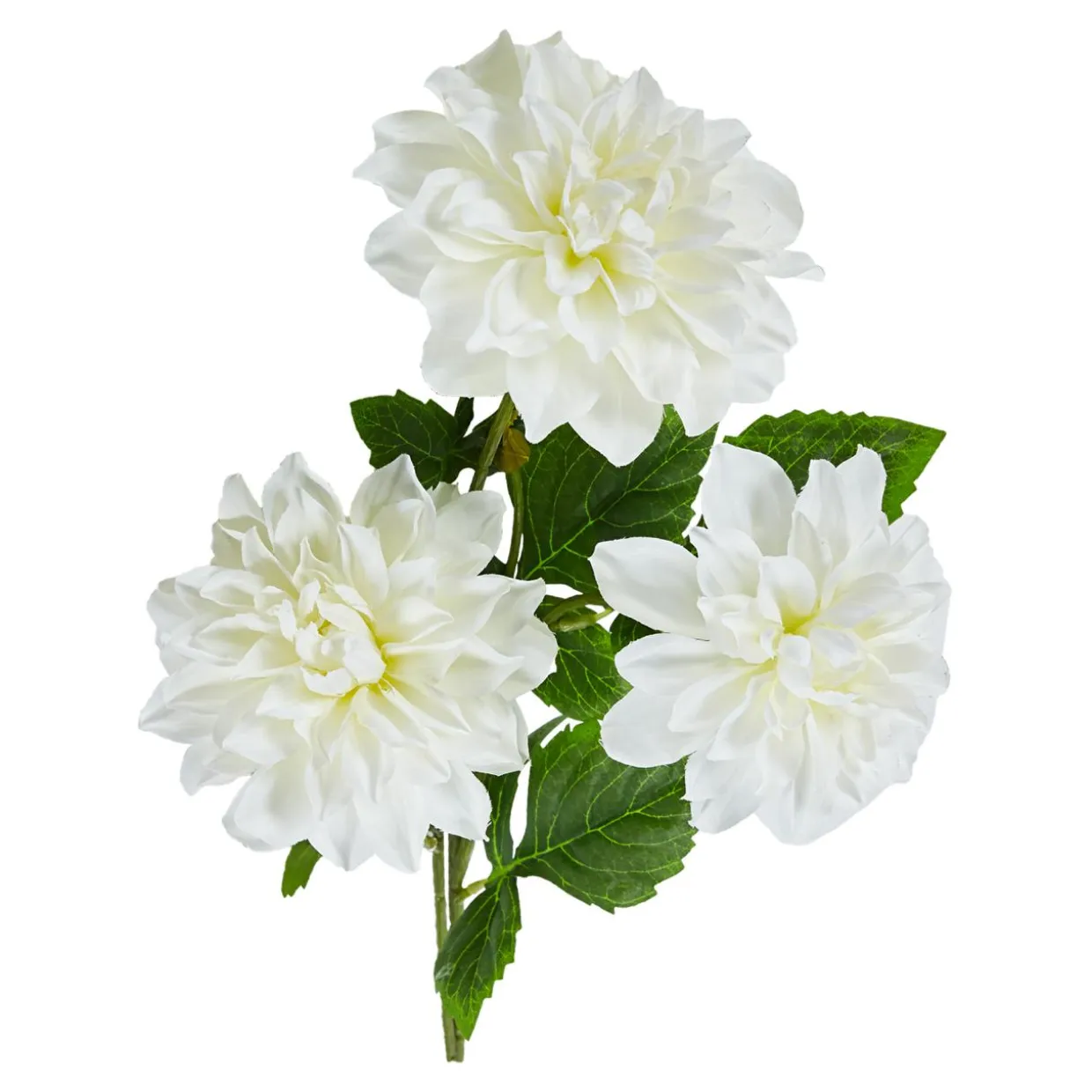 Sztuczny kwiat dalia biała 66 cm