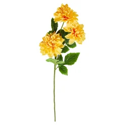 Sztuczny kwiat dalia żółta 66 cm