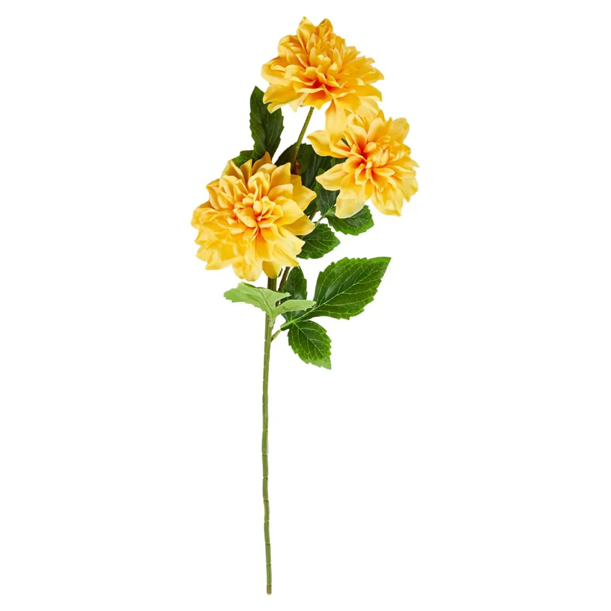 Sztuczny kwiat dalia żółta 66 cm