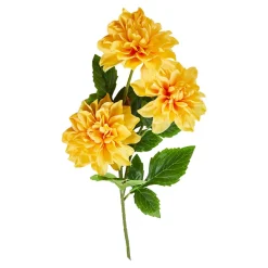 Sztuczny kwiat dalia żółta 66 cm