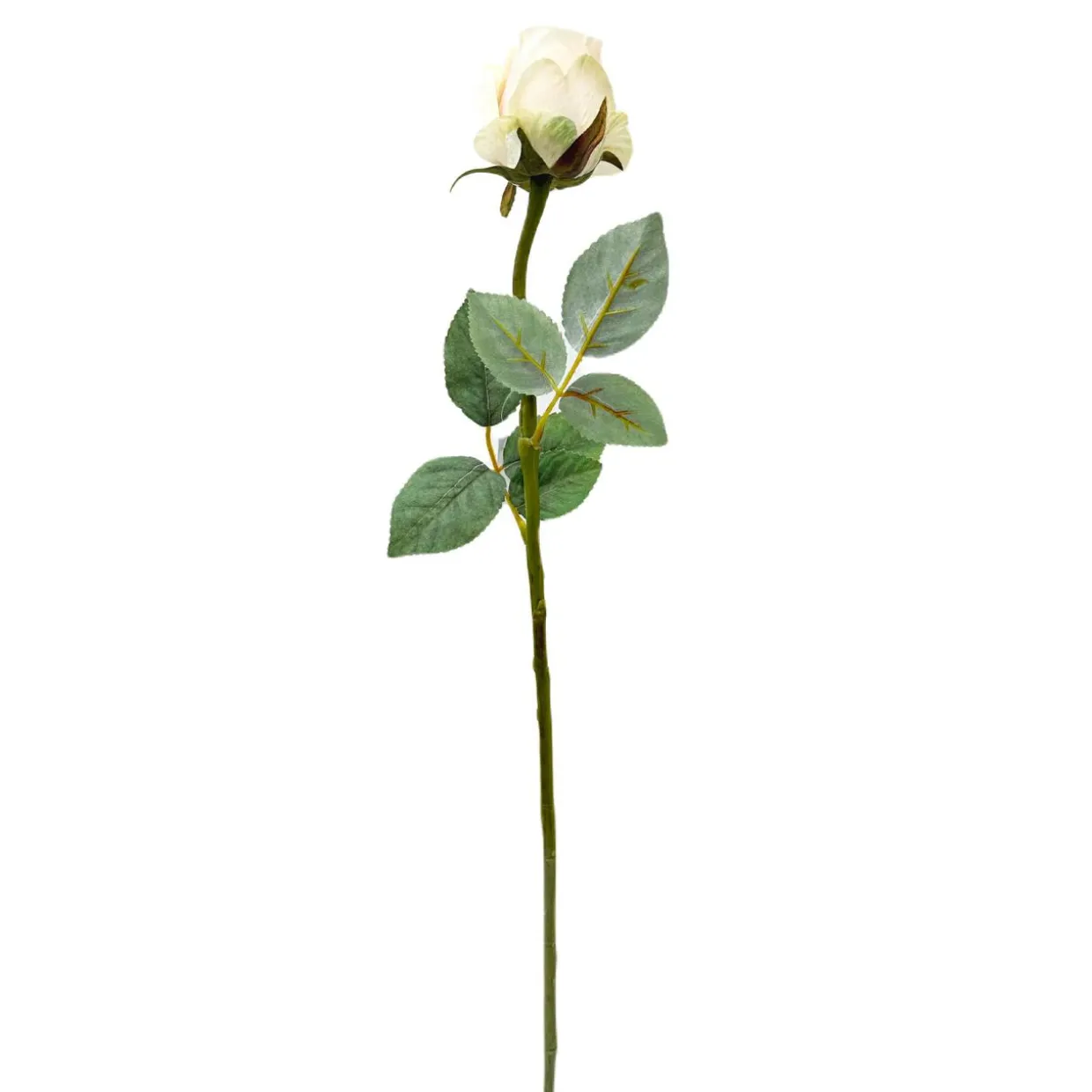 Sztuczny kwiat ecru RÓŻA 59 cm