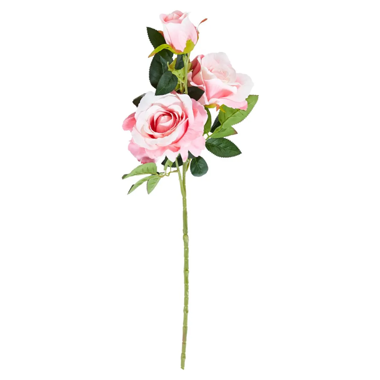 Sztuczny kwiat róża różowa 85 cm