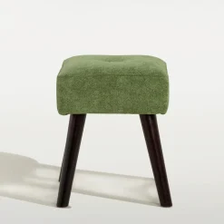 Taboret tapicerowany zielony TRINKETY