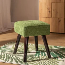 Taboret tapicerowany zielony TRINKETY