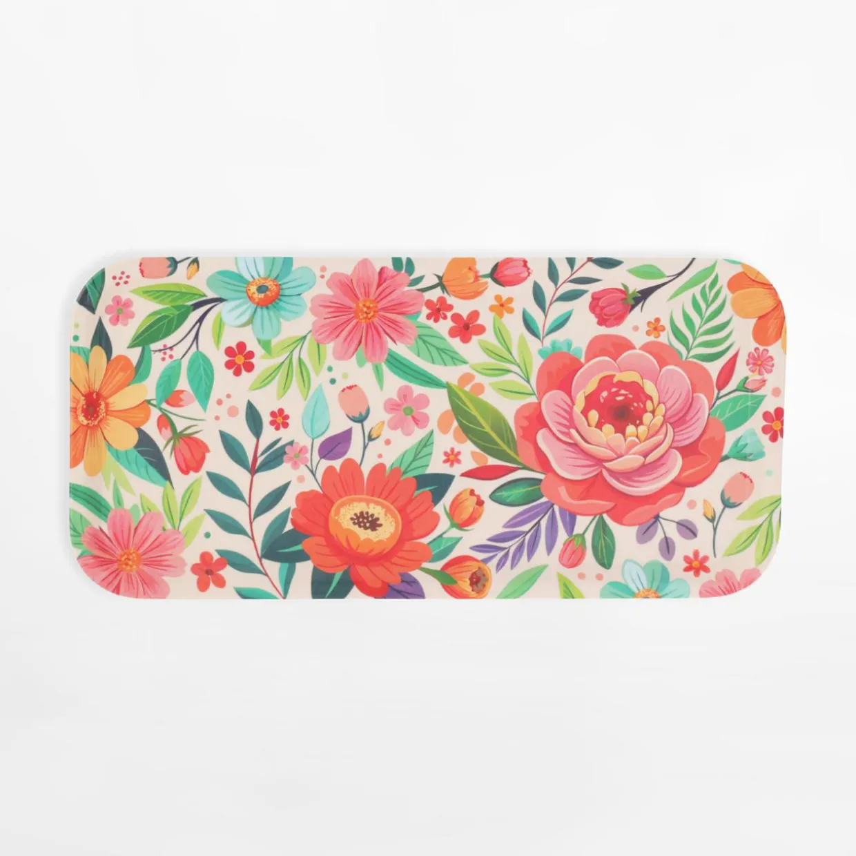 Taca do serwowania w kwiaty 32x15 cm