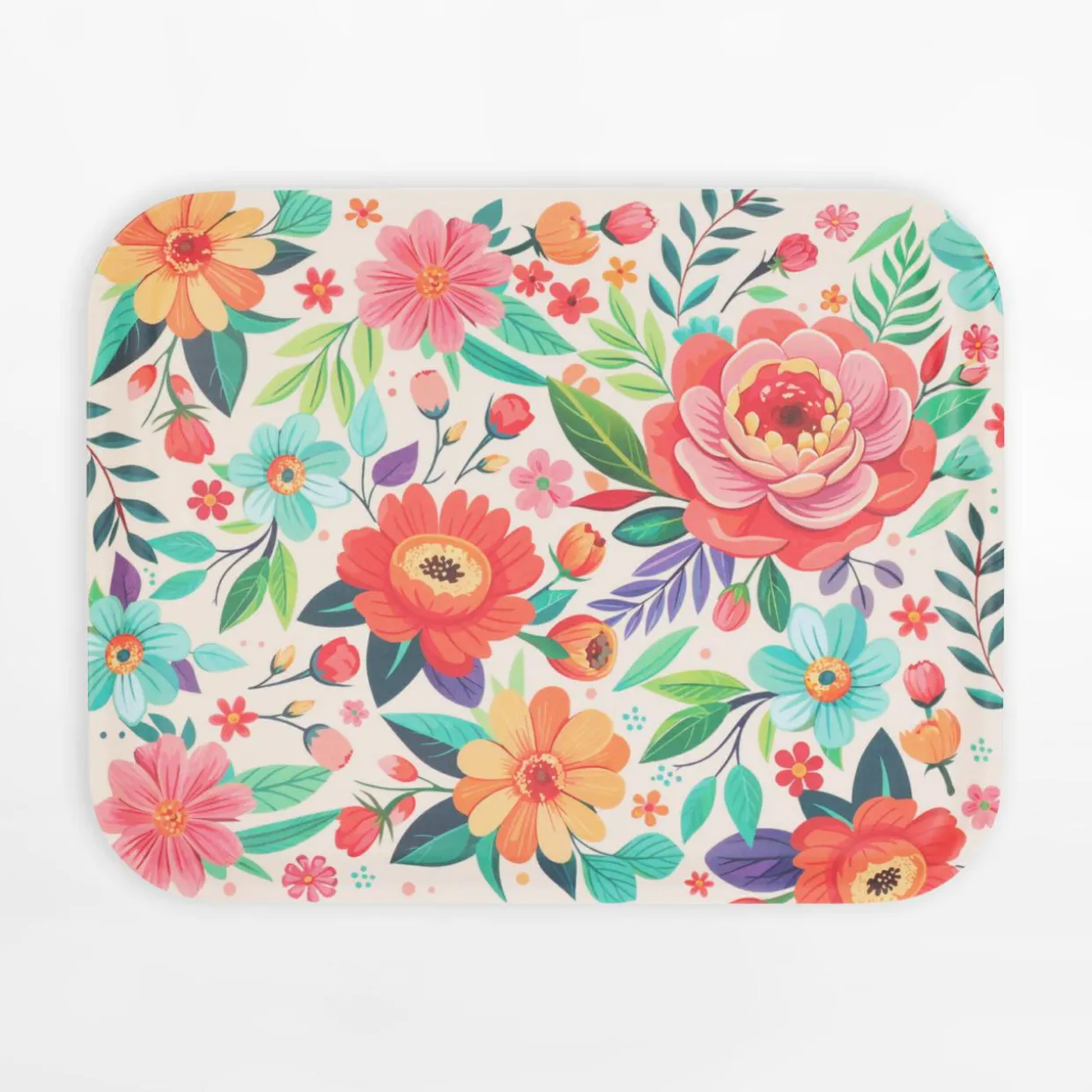 Taca do serwowania w kwiaty 36,5x29 cm