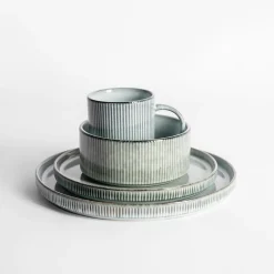 Talerz ceramiczny szary STRIO 21,3 cm