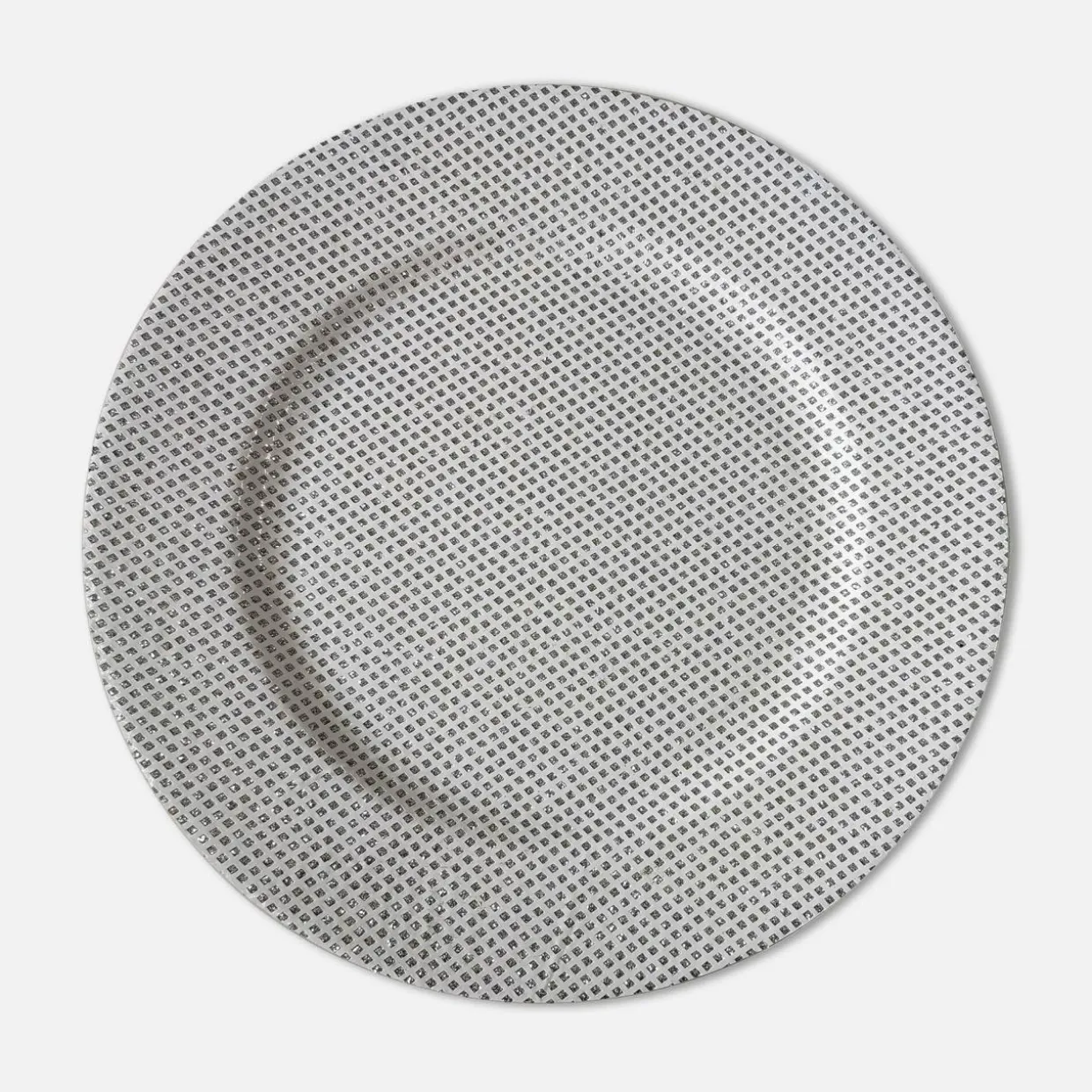 Talerz dekoracyjny biały 33 cm