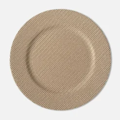 Talerz dekoracyjny brązowy 33 cm
