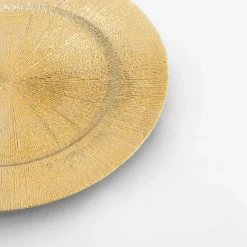 Talerz dekoracyjny podtalerz złoty 33 cm