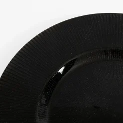 Talerz dekoracyjny podtalerz czarny 33 cm
