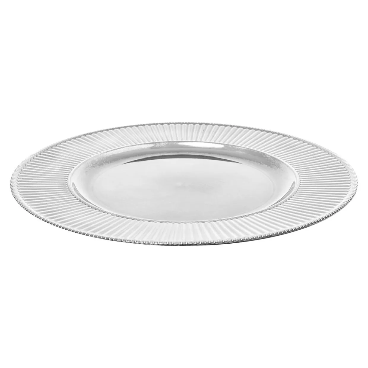 Talerz dekoracyjny podtalerz srebrny 33 cm