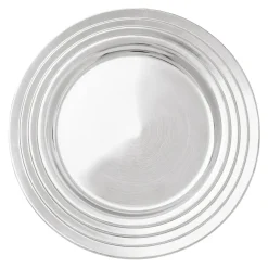 Talerz dekoracyjny srebrny podtalerz 33 cm
