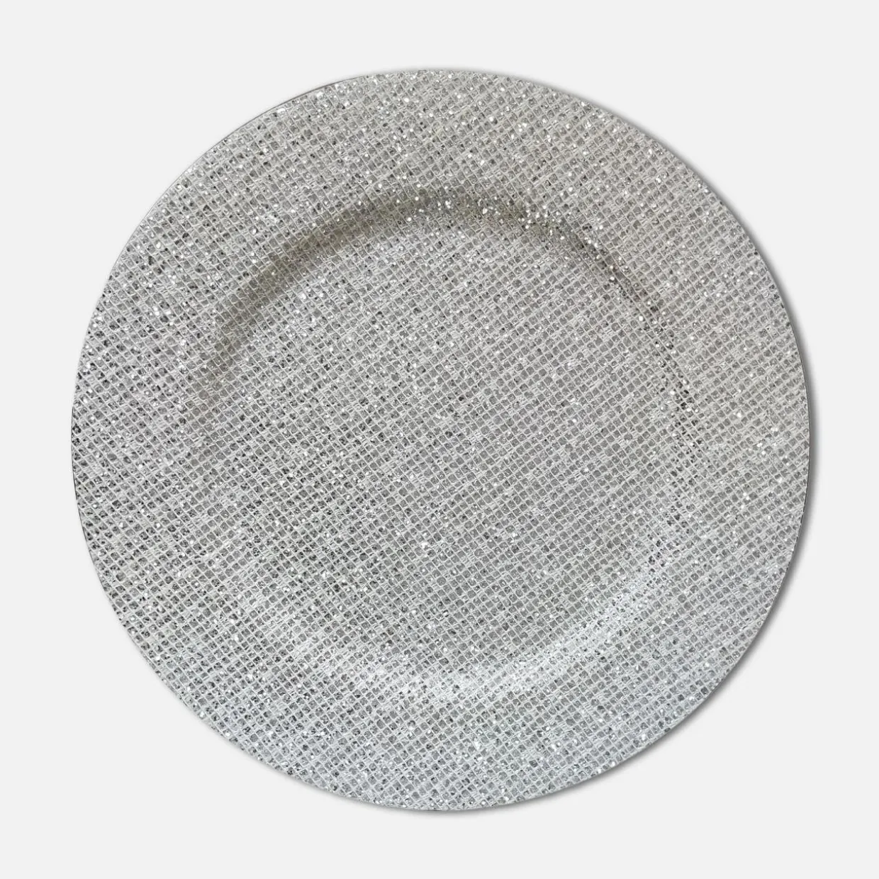 Talerz dekoracyjny srebrny 33 cm