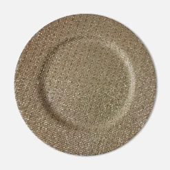Talerz dekoracyjny szampański 33 cm