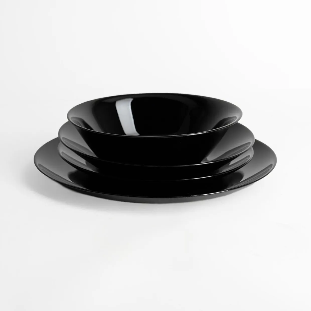 Talerz deserowy czarny NOIR 21,6 cm