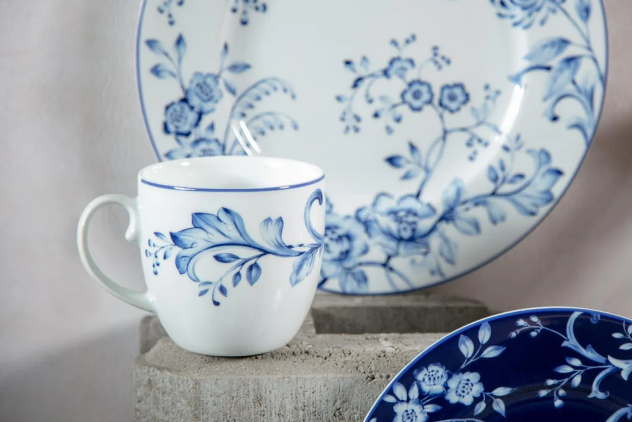 Talerz deserowy EVIA BLUE porcelana Bogucice 23 cm