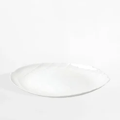 Talerz do serowania biały 14 cm LIŚĆ