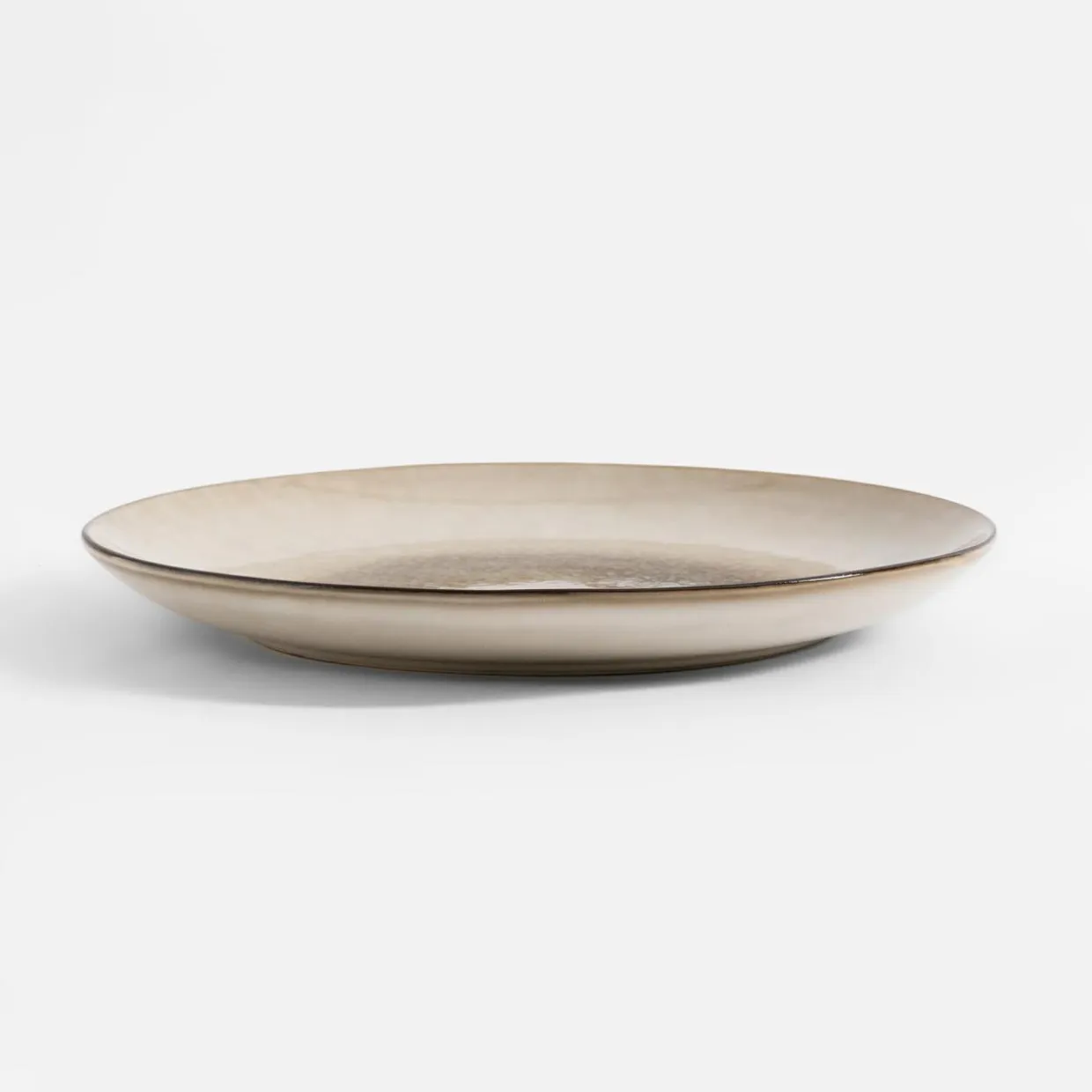 Talerz obiadowy brązowo-beżowy ZORA 26,6 cm