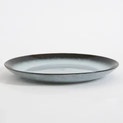 Talerz obiadowy brązowo-szary MALAM 26,6 cm