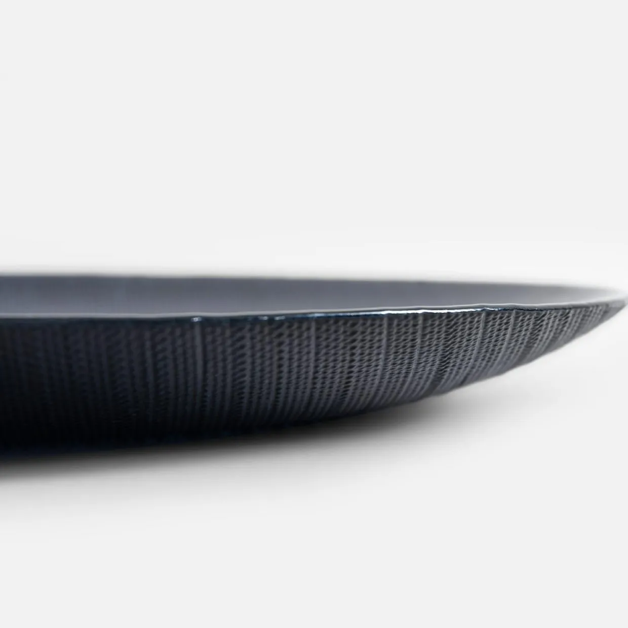 Talerz szklany granatowy 32 cm