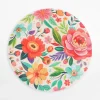 Talerz z melaminy w kwiaty 25 cm