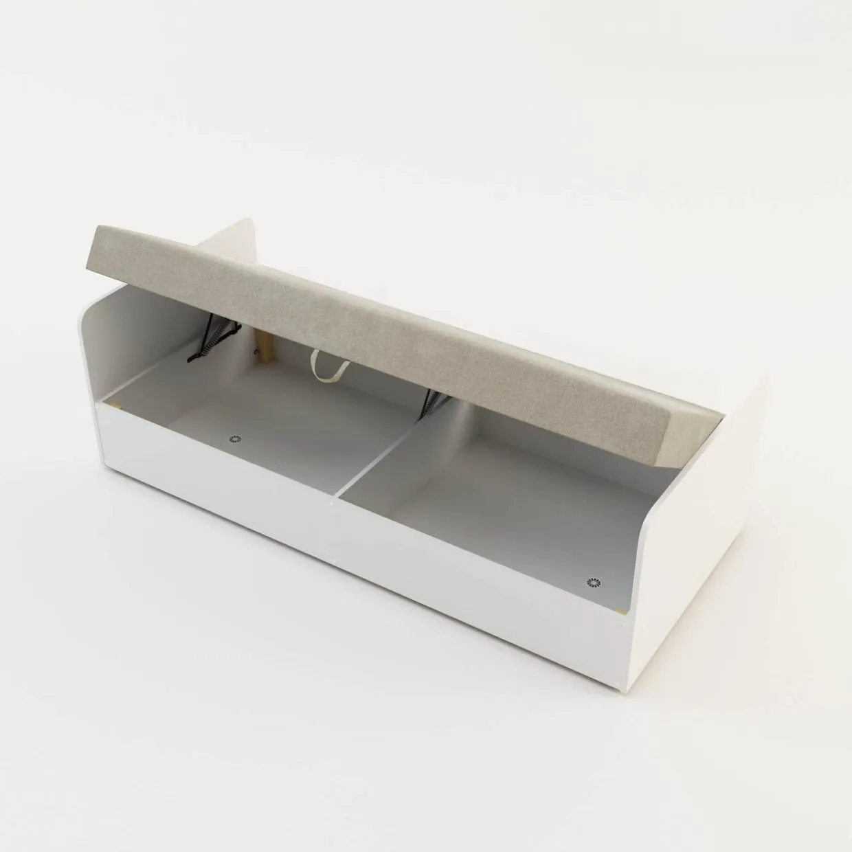 Tapczan młodzieżowy beżowy STAŚ 90x200 cm