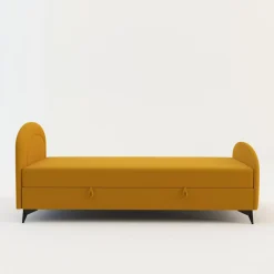 Tapczan młodzieżowy musztardowy PING 90x200 cm