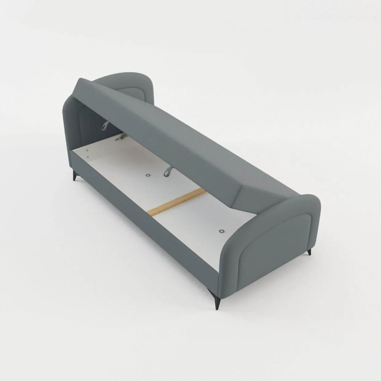 Tapczan młodzieżowy szary PING 90x200 cm