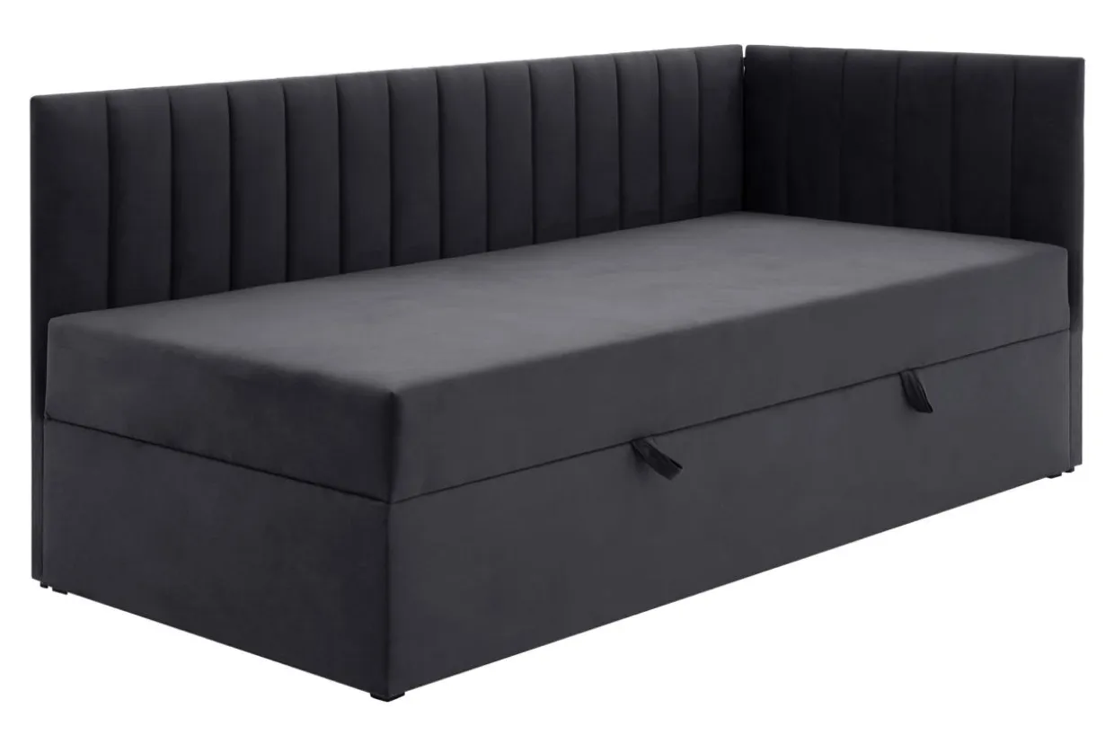 Tapczan narożny tapicerowany KLAUS 90x200 prawy