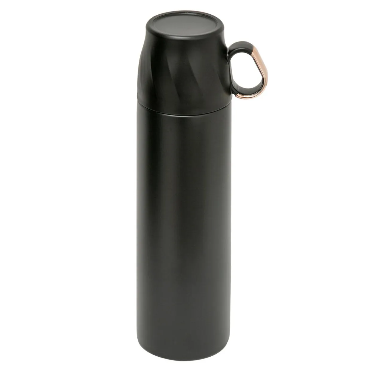 Termos z zakrętką w kształcie filiżanki czarny 500 ml