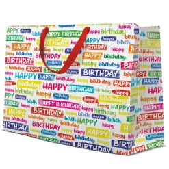 Torba prezentowa BIRTHDAY WISHES HORIZONTAL 33,5x26,5 cm