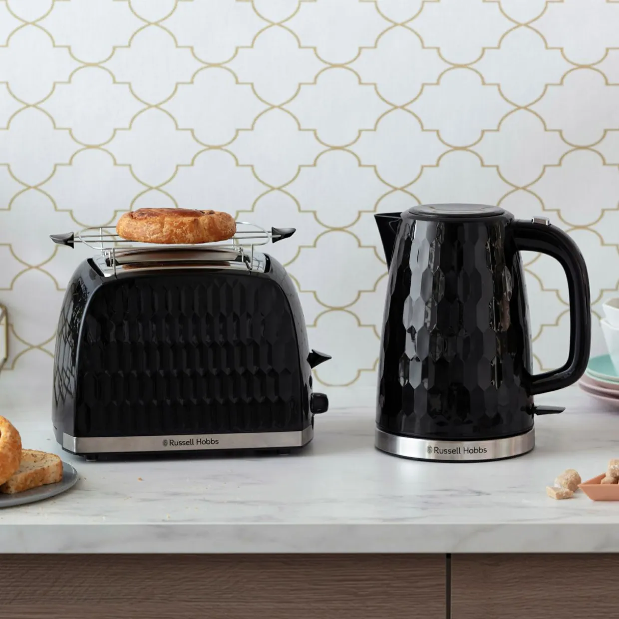 Toster na 2 kromki HONEYCOMB czarny