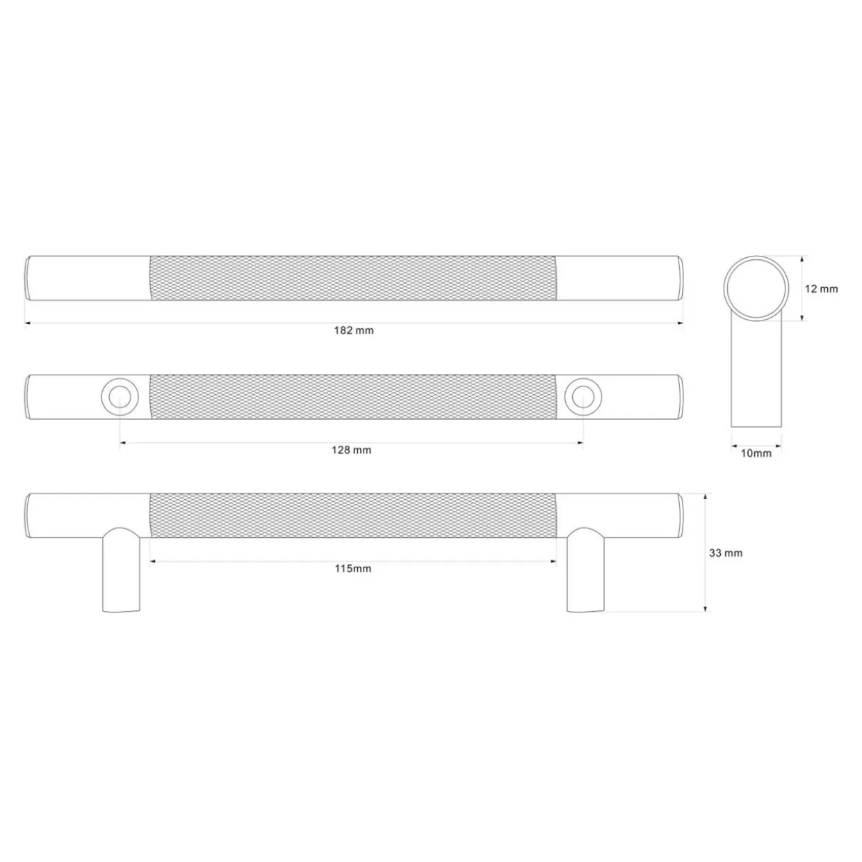 Uchwyt PORTO RYF 18,2 cm czarny